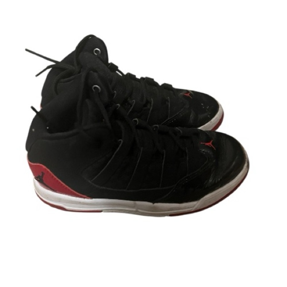 Nike Black and Red High-Top Basketball Sneakers